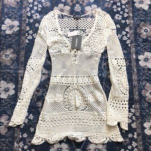 Pretty Little Thing Crochet Cotton Dress Cream